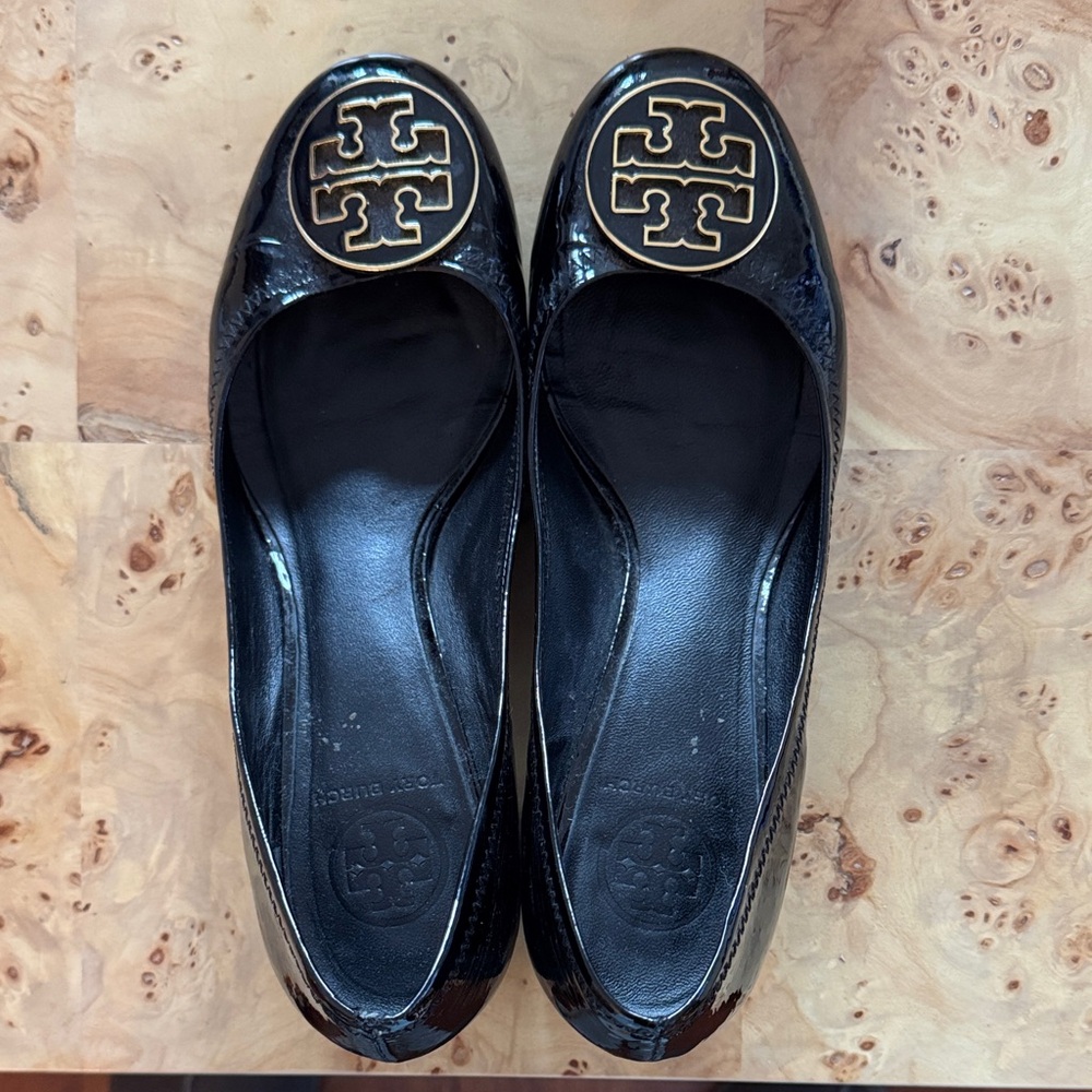Tory Burch Black Patent Leather Heels